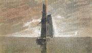 Joseph Mallord William Turner Sailing vessel at sea (mk31) oil painting on canvas
